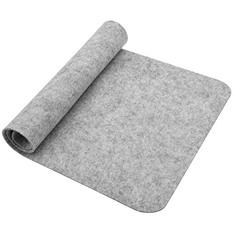 ciciglow 68x33cm Felts Table Mouse Pad, Foldable Desk Mouse Mat, Waterproof Dust proof Anti static Anti scratch, Easy to Clean, Mouse Pad for Gaming, Home and Office (Light Gray) Cover
