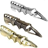 Barhunkft(TM) Punk Gothic Rings Rock Scroll Joint Armor Knuckle Metal Full Finger Claw Ring(Random Color)