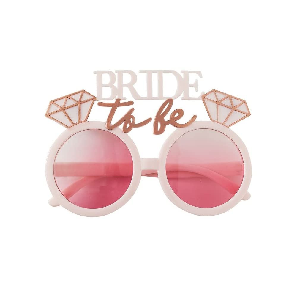 Party Port Bride to Be Goggles, Bride Eye Glasses, Party Eye Masks for Bridal Shower, Bachelorette (Rose Gold)