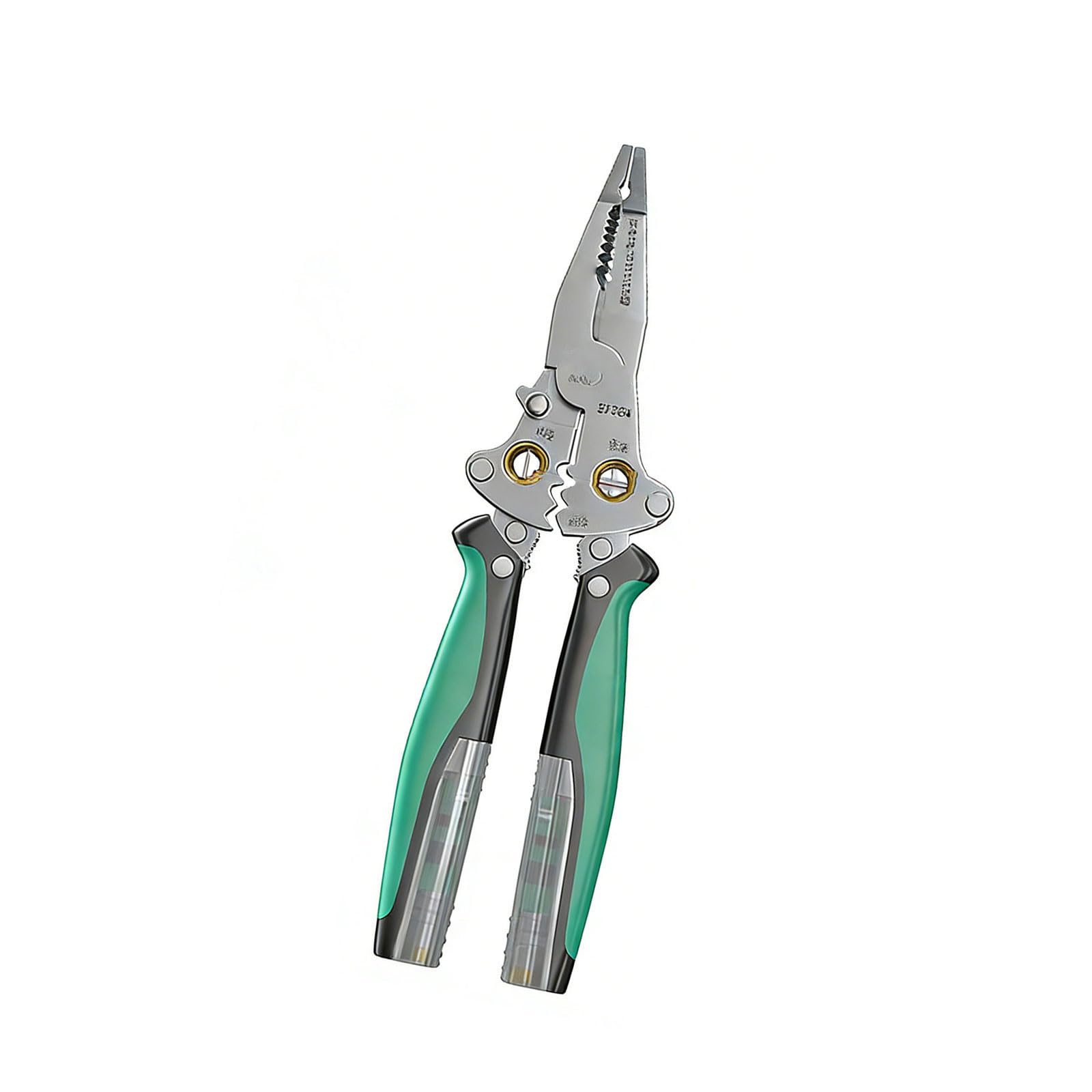 Pxzh 18 In 1 Foldable Wire Stripping Pliers Multifunction Electrician Tool With Crimping Cutting And Wrench Features Led Potential Transducer
