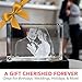 Crystal Impressions - Small Cut Diamond Cube Customized Crystal Photo Picture with 3D Laser Engraved Photo Inside Crystal To Personalize Your Picture As A Gift & Includes Free Lighted Base