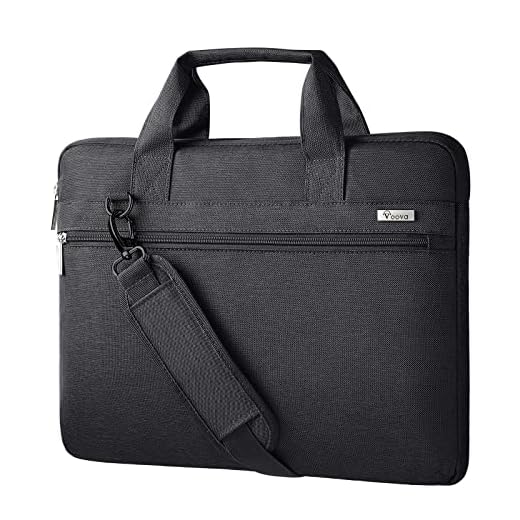 Voova Protectora de 360 Maletin Funda Portatil 17-17.3 Pulgada, Bolsa Ordenador portatil Impermeable Delgado Compatible con MacBook Pro 17,HP Envy 17/Pavilion 17,ASUS DELL, Hombre Mujer, Negro
