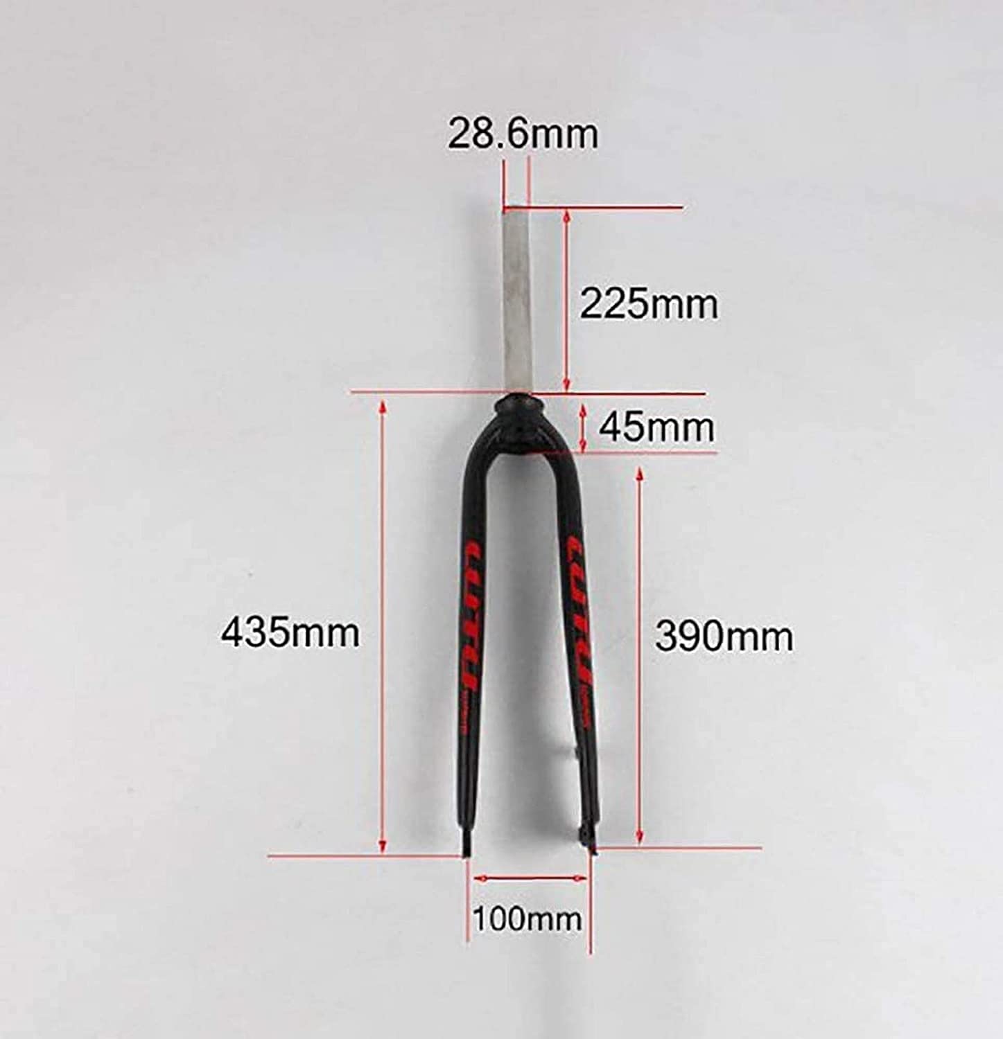 Widelec przedni MTB ze sztywnego stopu aluminium 6061 do rowerów górskich 26", 27,5" i 29", z hamulcem tarczowym QR 9 mm i zawieszeniem.