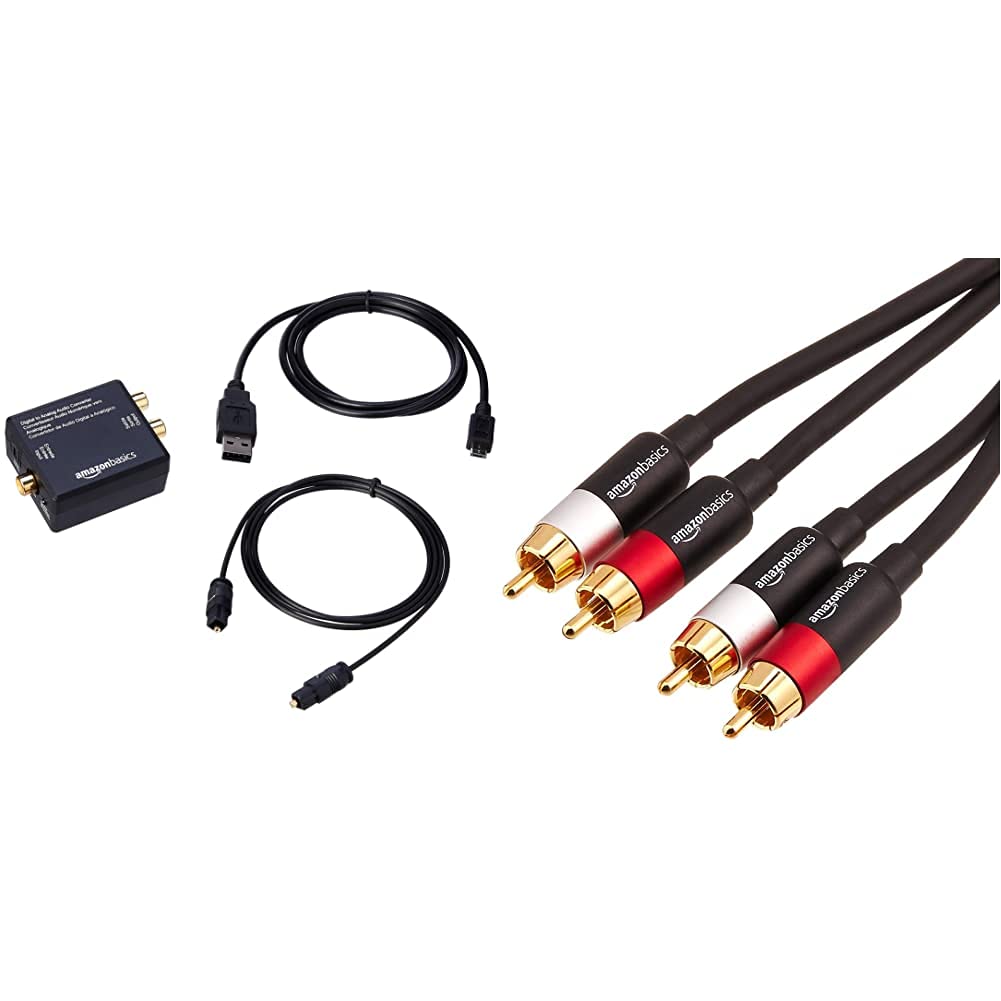 Buy AmazonBasics Digital Optical Coax to Analog RCA Audio Converter