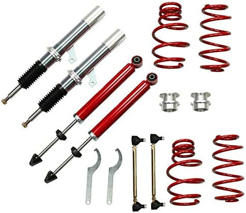 JIUAUTOPARTS Fit for 2006-2009 06-09 VW MK5 RABBIT/JETTA/GTI/R32 Street Coilover Kit Red New
