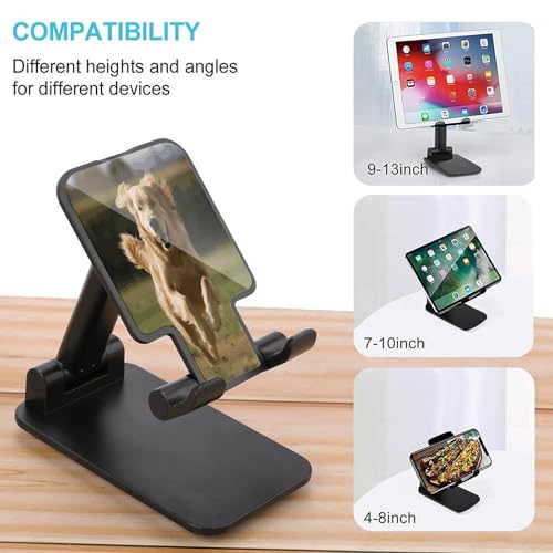 Support de téléphone pliable réglable Golden Retriever pour bureau et course - 3