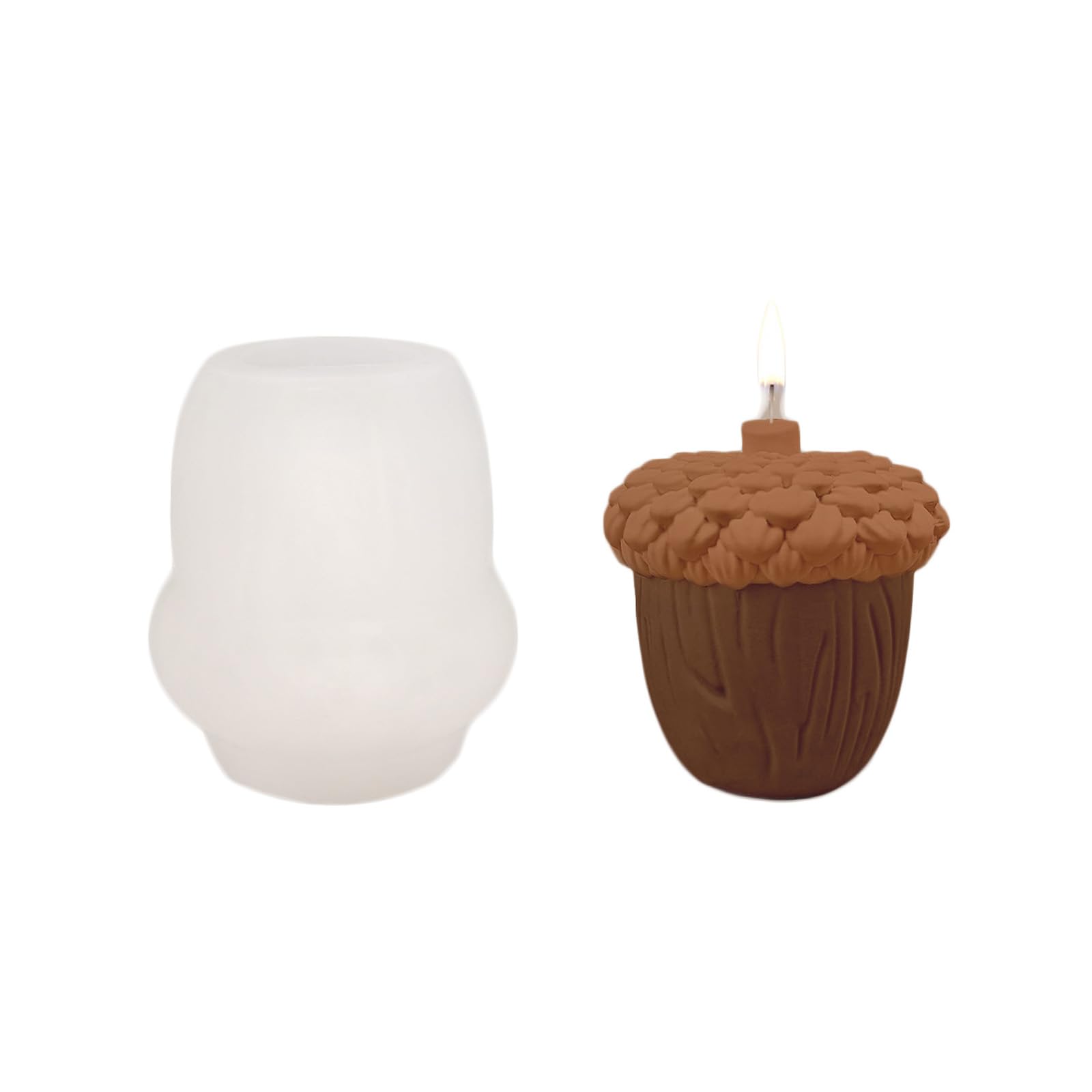 Amazon.com: Xidmold 3D Acorn Candle Mold Epoxy Resin Mold Acorn