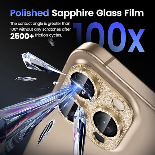 Protection d'objectif iPhone 16 Pro Max anti-rayures en alliage d'aluminium noir
