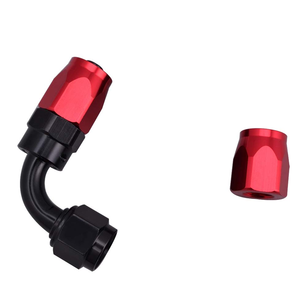 Tubo intrecciato in nylon e acciaio inossidabile AN10 10 AN da 3 metri + kit adattatore per raccordi per estremità tubo AN10 di tubo olio/carburante/acqua