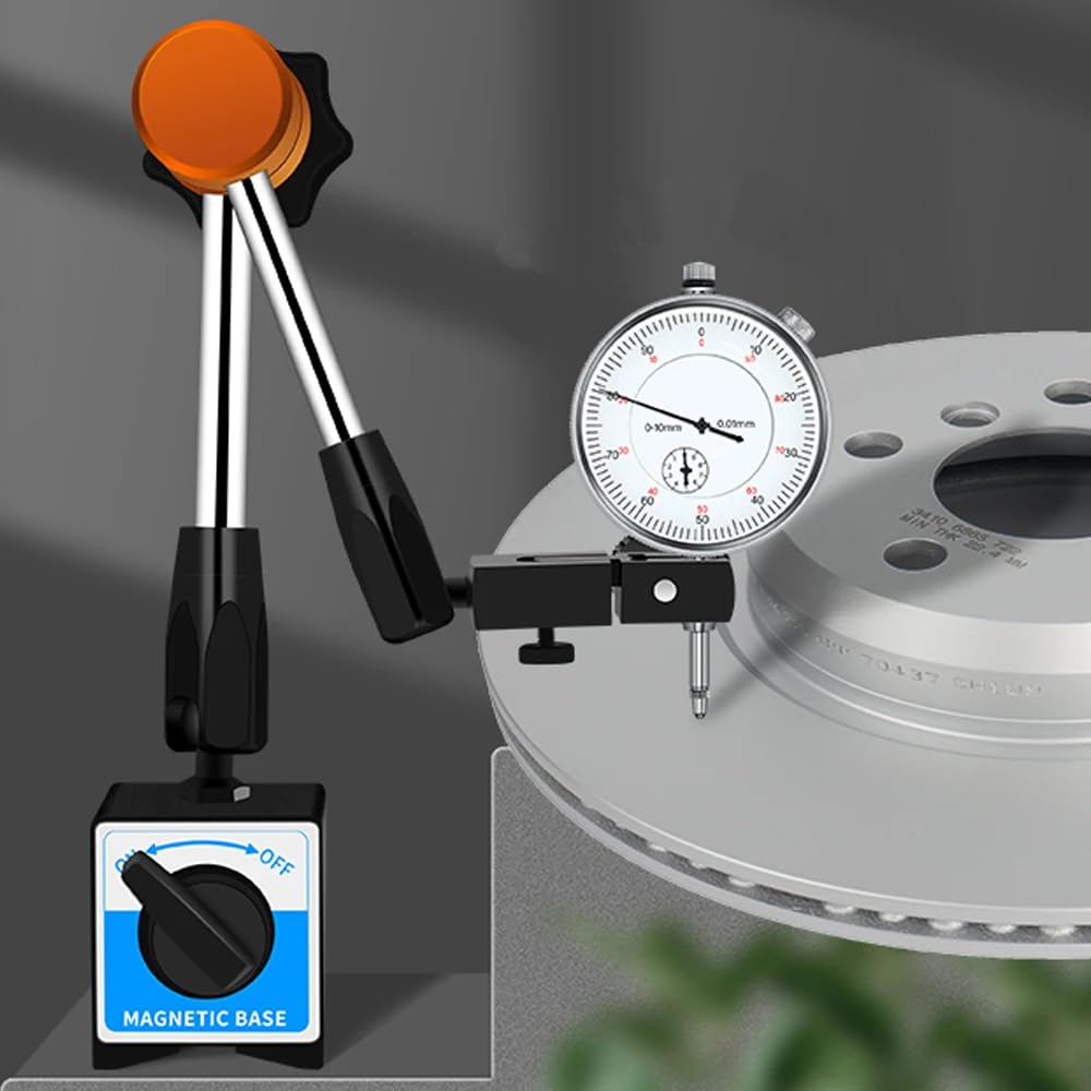 Herramienta de Medición de Espesor de Disco de Freno, Comprobador de Vibración y Deformación de Equilibrio (Modelo con puntero)