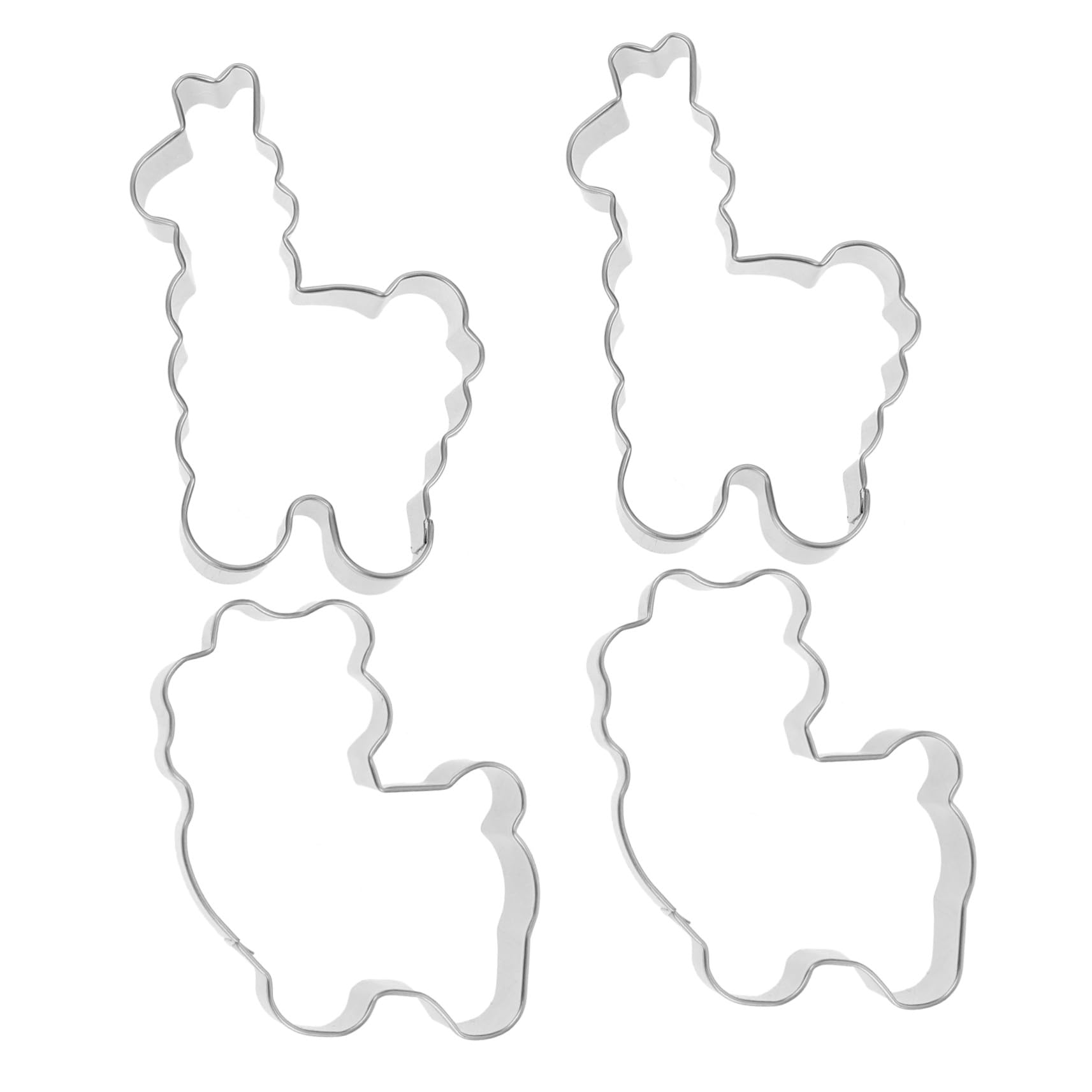 4 pièces Inox Forme Animal pour Biscuits Pâtisserie DIY Ustensiles de Découpe Fruits Légumes pour Gâteaux et Sandwichs