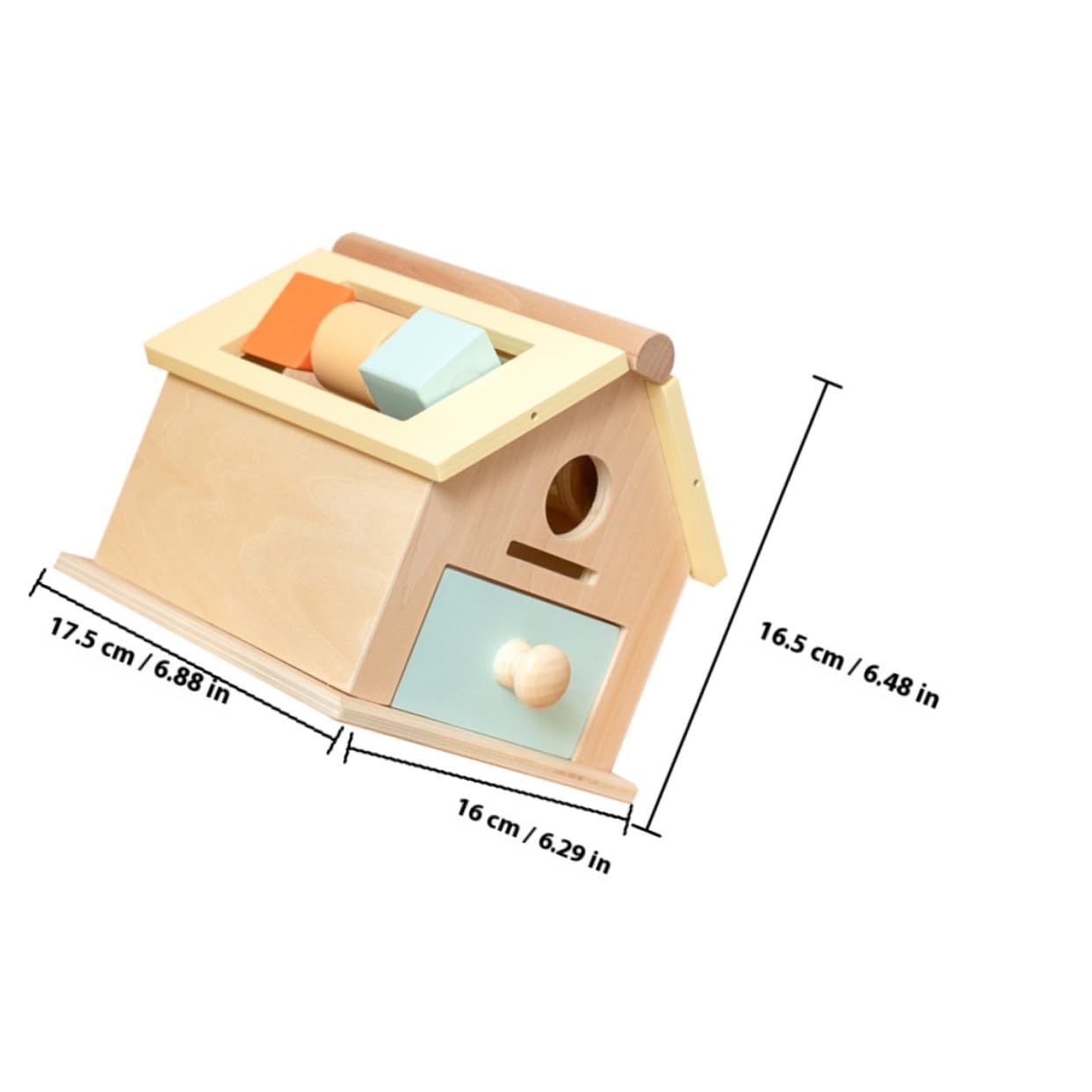 Hemobllo Juguete Educativo Montessori de Madera para Pequeños 1-3 Años Caja de Monedas y Bolas para Motricidad Fina Juego Sensorial Compacto para Desarrollo Preescolar