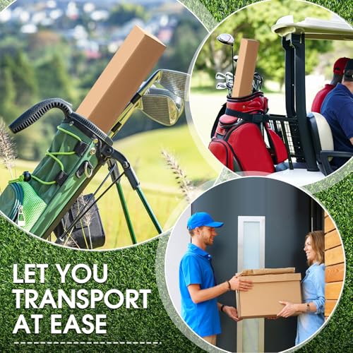 Image of Watersay 15 Pack 4 x 4 x 40 Inch Golf Club Shipping Boxes with 8 x 48 Inch Bubble Protector Tall Corrugated Boxes Cardboard Long Golf Storage Box for Shipping Packaging Moving Mailing Home or Business