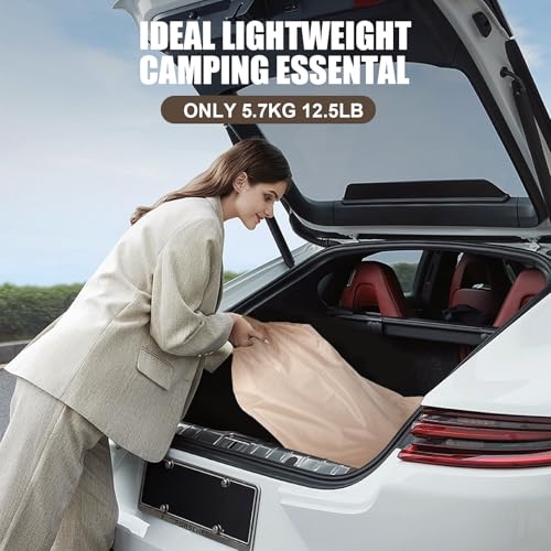 Wj King Inflatable Air Bed, Air Mattress With Built-In Electric Pump, Upgraded 5Th Generation Pump Self-Inflation/Deflation, Blow Up Mattress Flocked Surface For Home Camping, 200X150X40Cm (King) - 9