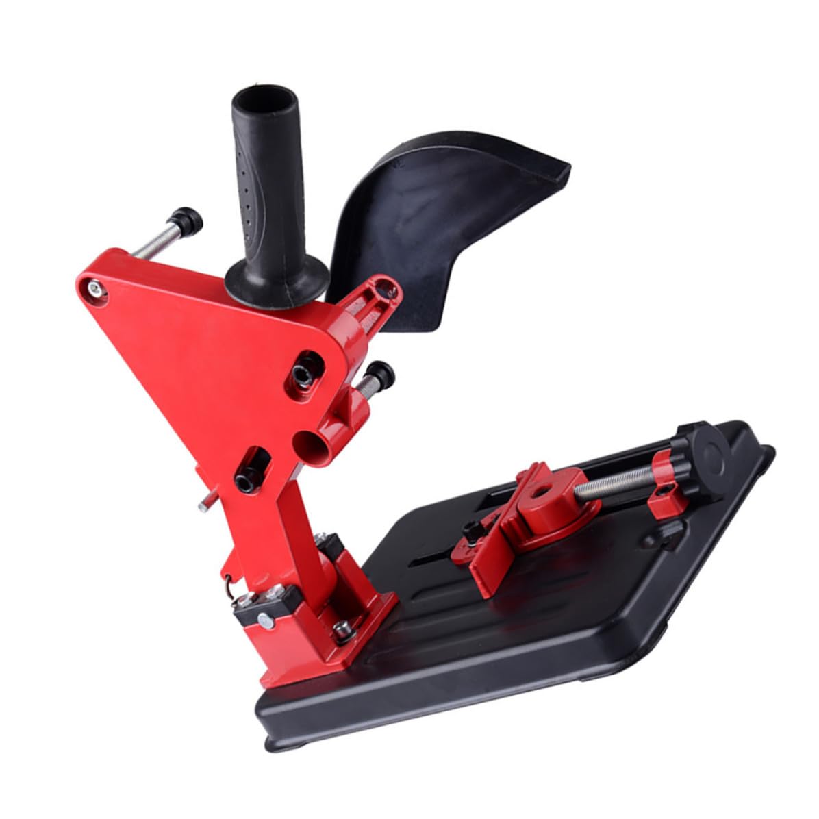TEHAUX Soporte Fijo Angular para Minimáquina de Corte de Aleación de Aluminio y Hierro, Base Resistente y Accesorios de Ángulo para Amoladora Angular Portátil