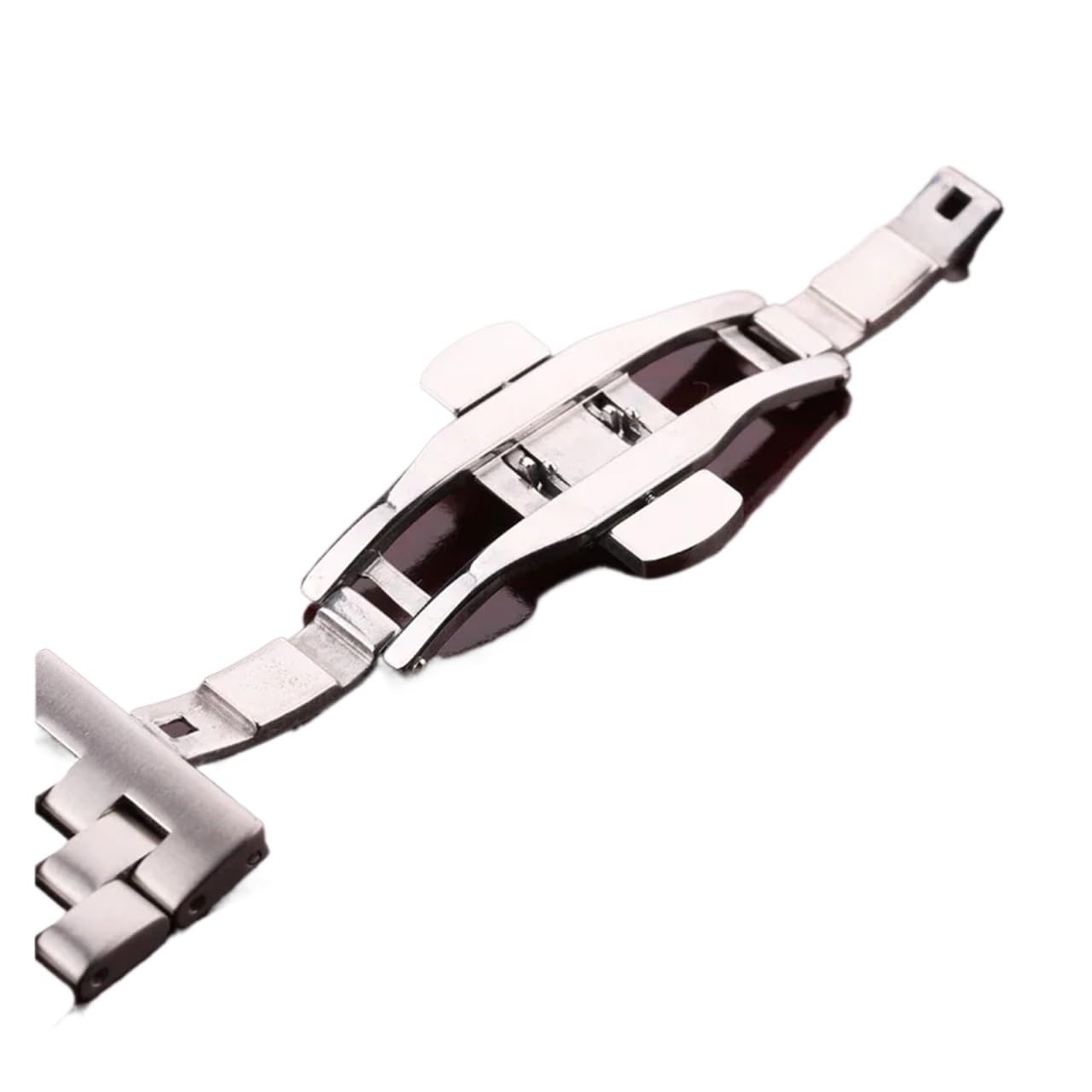 yingyingjia Bransoleta Ze Stali Nierdzewnej Do Zegarka 20 Mm 22 Mm 24 Mm 26 Mm Pasek Ze Szczotkowanego Metalu W Kolorze Srebrnym Z Zapięciem Zatrzaskowym Dla Mężczyzn I Kobiet