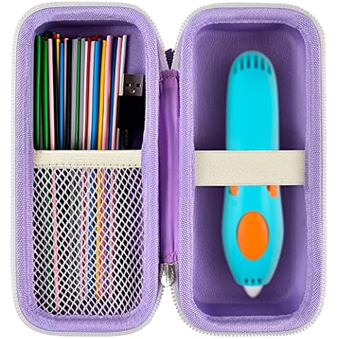 GWCASE Case Compatible with 3Doodler Start+ Essentials for 3D Pen Set for Kids, for 3D Pens Storage Organizer Carrying Holder Fit for 3D Printing Pen, Plastic Refill Blister (Box Only)-Purple Cover