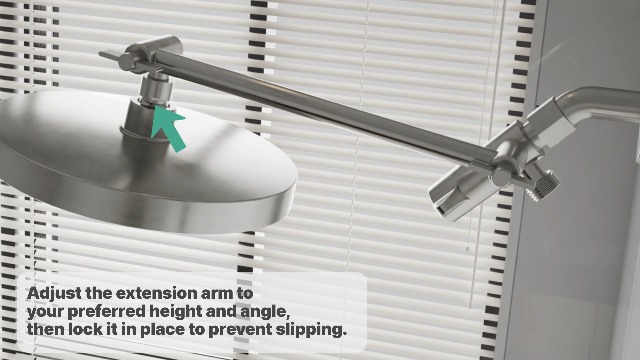 Regadera de lluvia FASDUNT de alta presión de 10 pulgadas con regadera de mano combinada | Brazo de extensión integrado ajustable, cabezales de ducha duales desmontables con manguera de acero inoxidable de 80 pulgadas miniatura 7