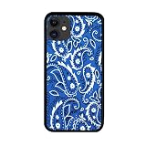 BRGiftShop Blue Bandana Paisley Rubber Phone Case for iPhone 11