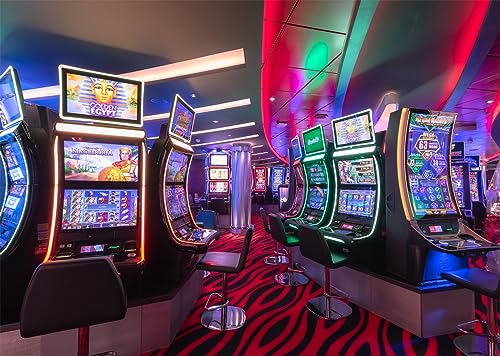 Loccor 10x8ft Fabric Casino Gaming Slot Machines Backdrop for Photography