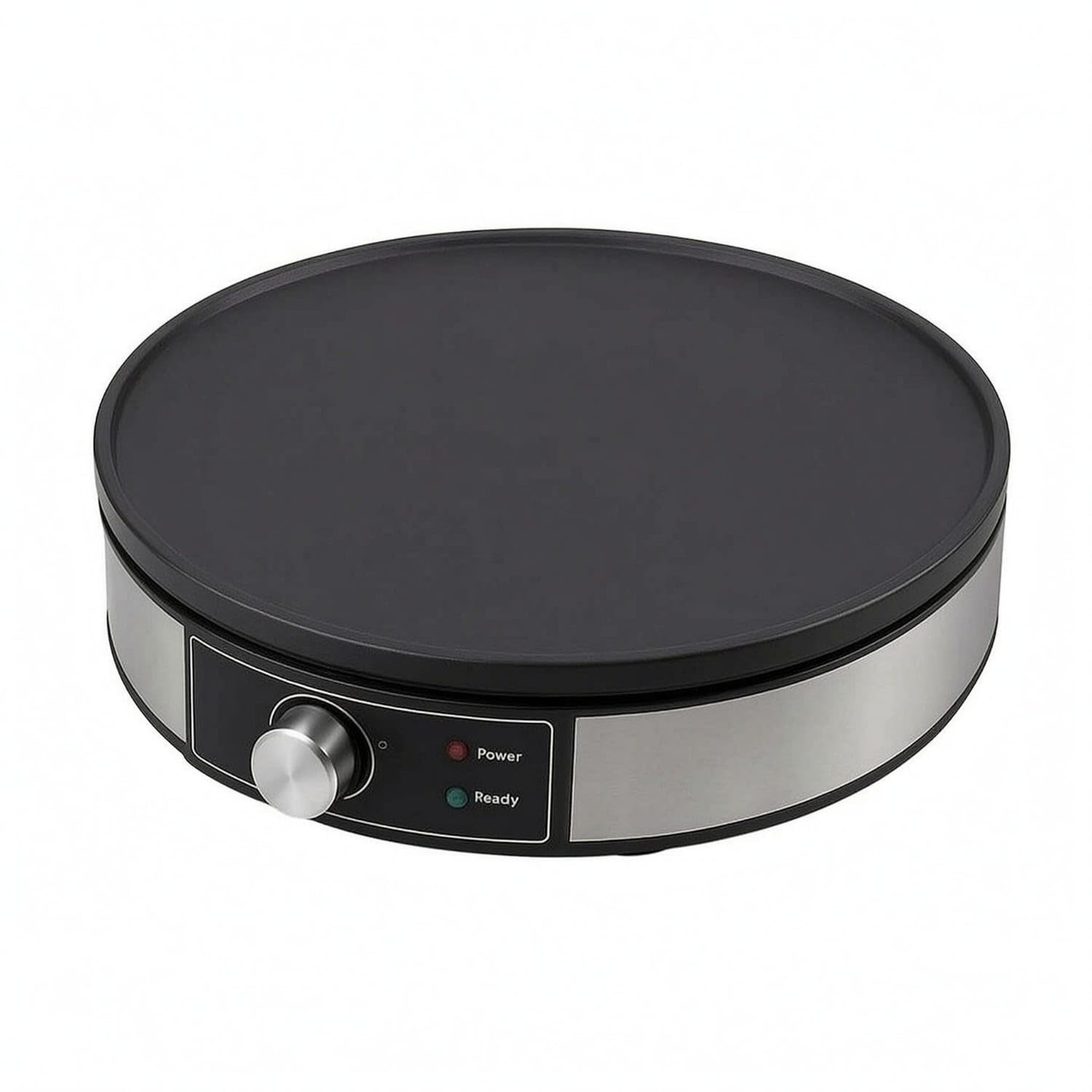 Adjustable Temperature Electric Crepe Maker Indicator Lights Crepe Maker Flat Cooking Surface Round Griddle 1000 W, Us-image-23