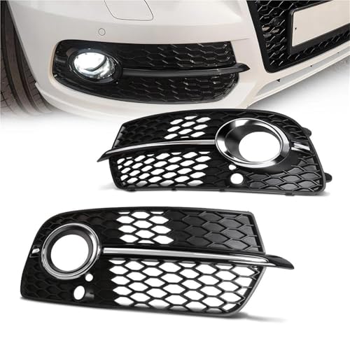 Cubierta luz antiniebla en parrilla de panal para parachoques de coche Q5 Sline 2