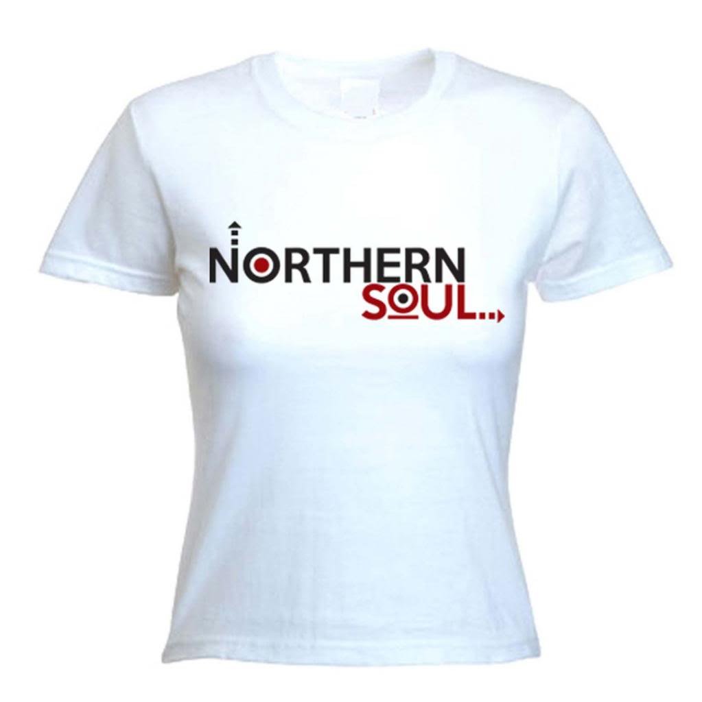 Tribal T-Shirts Womens Northern Soul Logo T-Shirt (Medium (Dress Size 12), White)