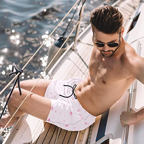 Maillots de bain pour hommes HadHfun short de plage rose à fleurs
