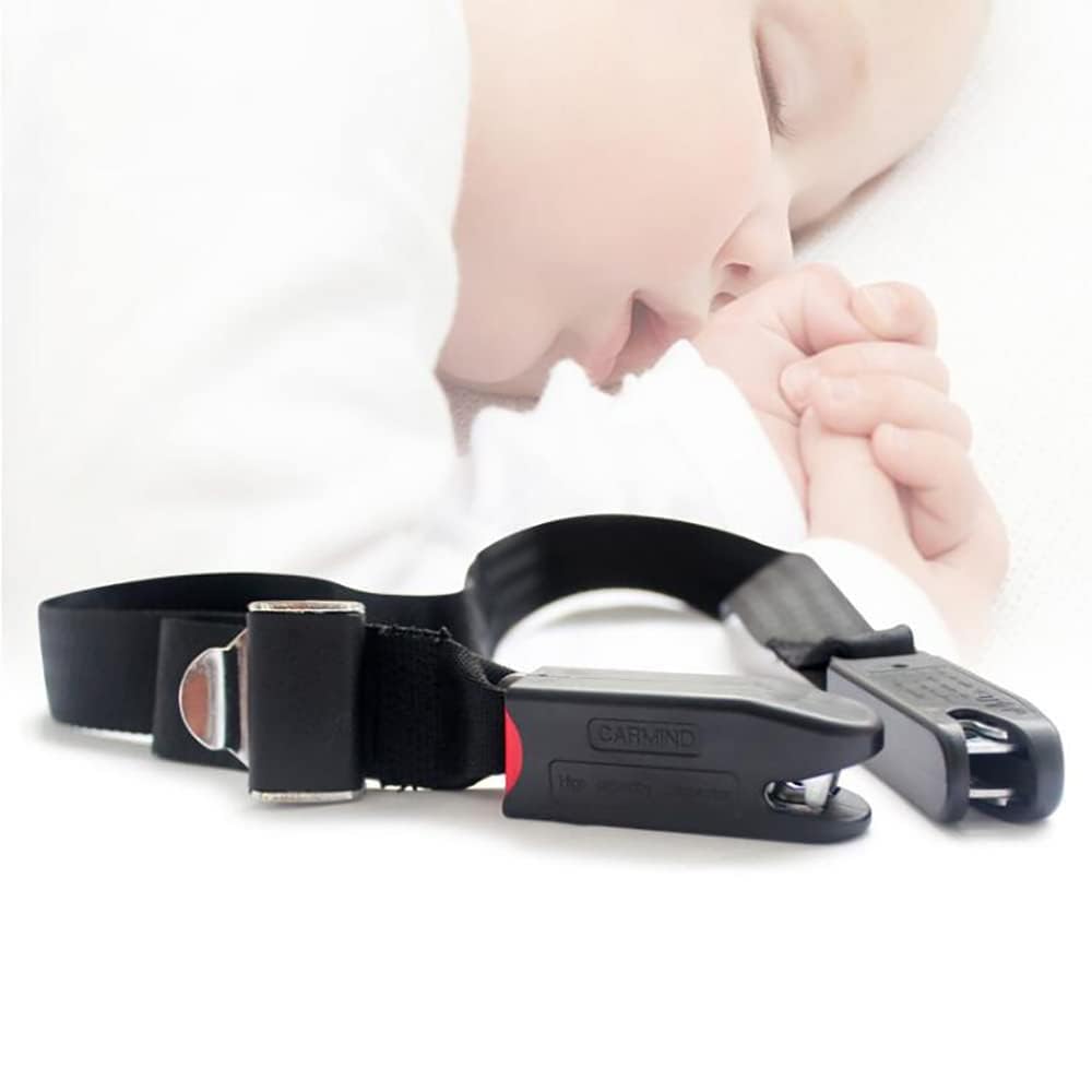 General Isofix Fixing Strap for Child Seat, Black Soft Polyester Belt Adjustable 5.25FT Withstand 15000N Tension