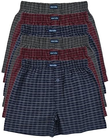 MioRalini Topowa oferta 12 lub 6 bokserek kolorowych, miękkie i luźne, w neutralnych kolorach, klasyczne bokserki męskie, rozmiar S, M, L, XL, 2XL, 3XL, 4XL, 5XL, 6XL, 7XL