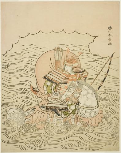 Pintura mural decorativa de Katsukawa Shunsho en lienzo marino 60x90cm
