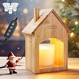 Peppry Candle Warmer Lamp with Timer, Wooden Electric Warming Light for Jar Candles, Dimmable Farmhouse Rustic Warmers Lamps Wax Melts, Cozy Home Decor House Gifts for Christmas Women Mom