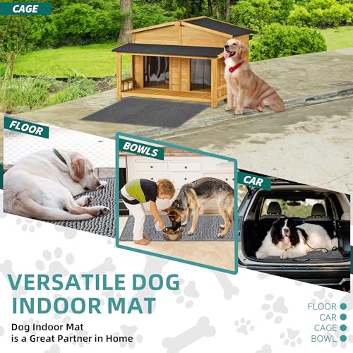 Rujdveii RI-XNE-GMD-GREY-20X30 Dog Door Mat Soft Microfiber Dog Mat thumb #4