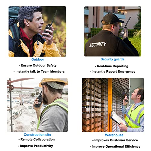 Samcom Fpcn10A 3000Mah Walkie Talkies Rechargeable,Long Range Two Way Radio,2 Way Radio For Adults, Handsfree Vox Group Call Duall Ptt & Channels, For Business Office School Church(Black,9 Pack) #TOP5