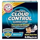 Arm & Hammer Clump & Seal Cat Litter, Cloud Control, Multi-Cat, 7 Days of Odour Control, Dust Free, Clumping Clay Litter, 6.35kg (Pack of 1)