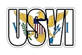 USVI US Virgin Islands Flag Vinyl Sticker - Car Phone - 3'
