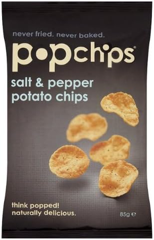 Popchips Salt & Pepper Popped Potato Chips 6x85g