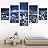 SIGNWIN 5 Panel Canvas Wall Art City Illuminations for Home Decorations Ready to Hang - 60"x32"