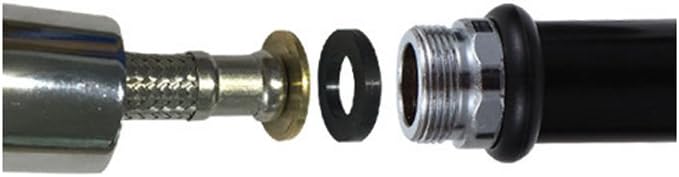 ll Down Kitchen Faucet with Sprayer Single Handle Brass Replacement Head Durable Black Finish Modern Design for Easy Cleaning and Versatile Use