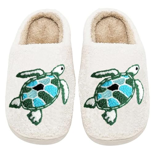 Image of Women's Men's Cute Frog Slippers Fuzzy Memory Foam Kawaii Cartoon Animal Slippers Winter Warm Fluffy Shoes