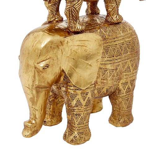 Escultura Decorativa Safari Animales Polystone Dorada 15.3 in miniatura 2