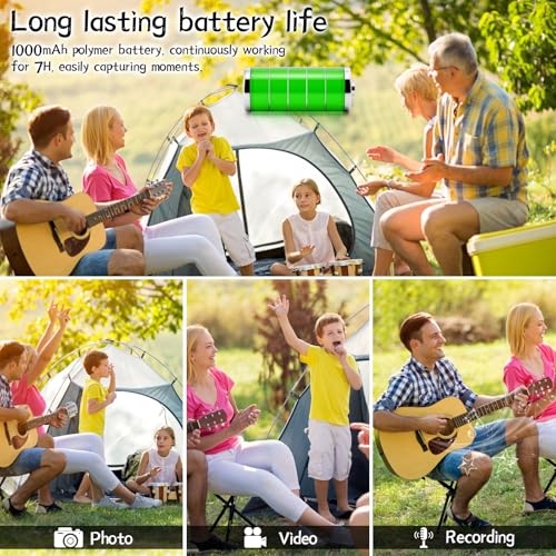 Caméra corporelle portable haute résolution avec objectif réglable à 180 degrés et micro - 6