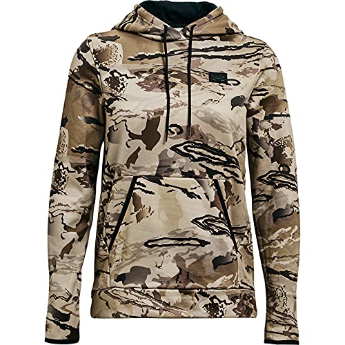 Under Armour Women's Armour Fleece Camo Hoodie , Ua Barren Camo (999)/Black , Large