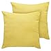 Deconovo Lot de 2 Taies d'oreiller Lin Effet Salon Maison Intérieur Housse de Coussin Jaune 50x50cm Decoration Canapé Chambre Fille Salle Chaise