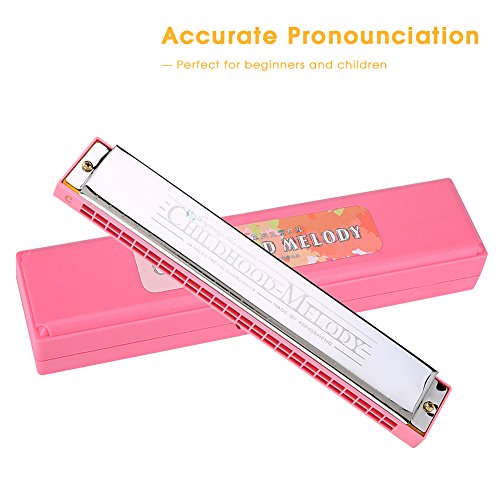 Harmonica 24 trous, C clé Harmonicas enfants Jouet Cadeau Harmonicas en métal (rose) - Les Beatles, Paul McCartney, John Lennon, RIngo Starr, George Harrison Harmonica 24 trous, C clé Harmonicas enfants Jouet Cadeau Harmonicas en métal (rose) – Image 3