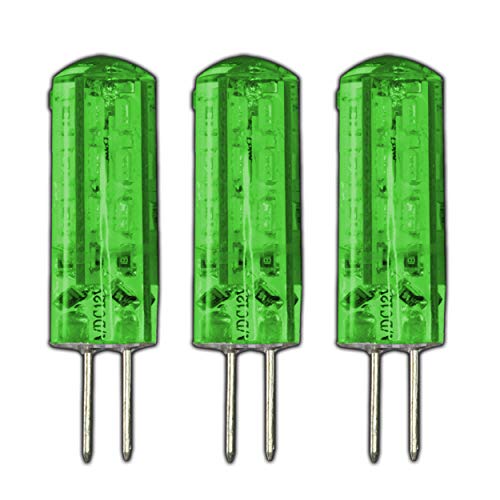 PB-Versand 3x G4 LED 1.5 Watt Dimmable Lamp Green 12 V DC 24 SMD Dimmer Green Light, 3 Stück (1er Pack)
