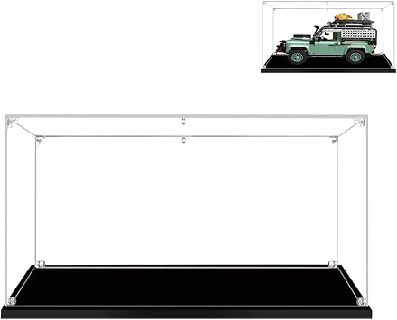 Display Case for Lego 10317 21044 75353 - Acrylic Clear Display Box for Defender 90 - 13.78x7.87x9.8 inch