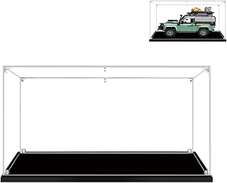 BOOVAX Display Case - Acrylic Clear Display Box for Lego-10317 - Compatible with [Land Rover Defender 90] Model - 13.78 x 7.87 x 9.84 inch