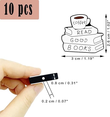 Miniatura 3 de Cuentas focales de silicona con forma de libro de café, cuentas focales planas para bolígrafos, cuentas espaciadoras de silicona para hacer