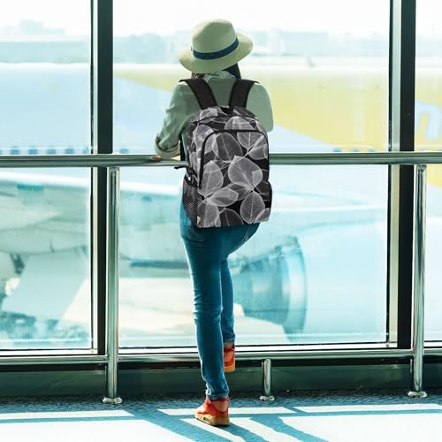 AIXIWAWA Packable Hiking Backpack Clear Leaves Print, Lightweight Foldable Waterproof Daypack for Camping Travel3